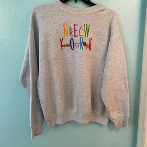 Vintage New York City NY Embroidered Sweatshirt M